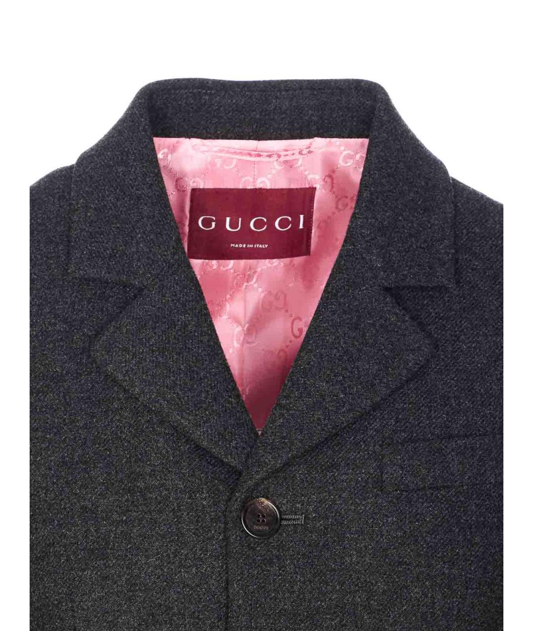GUCCI Серый шерстяной жакет/пиджак, фото 4