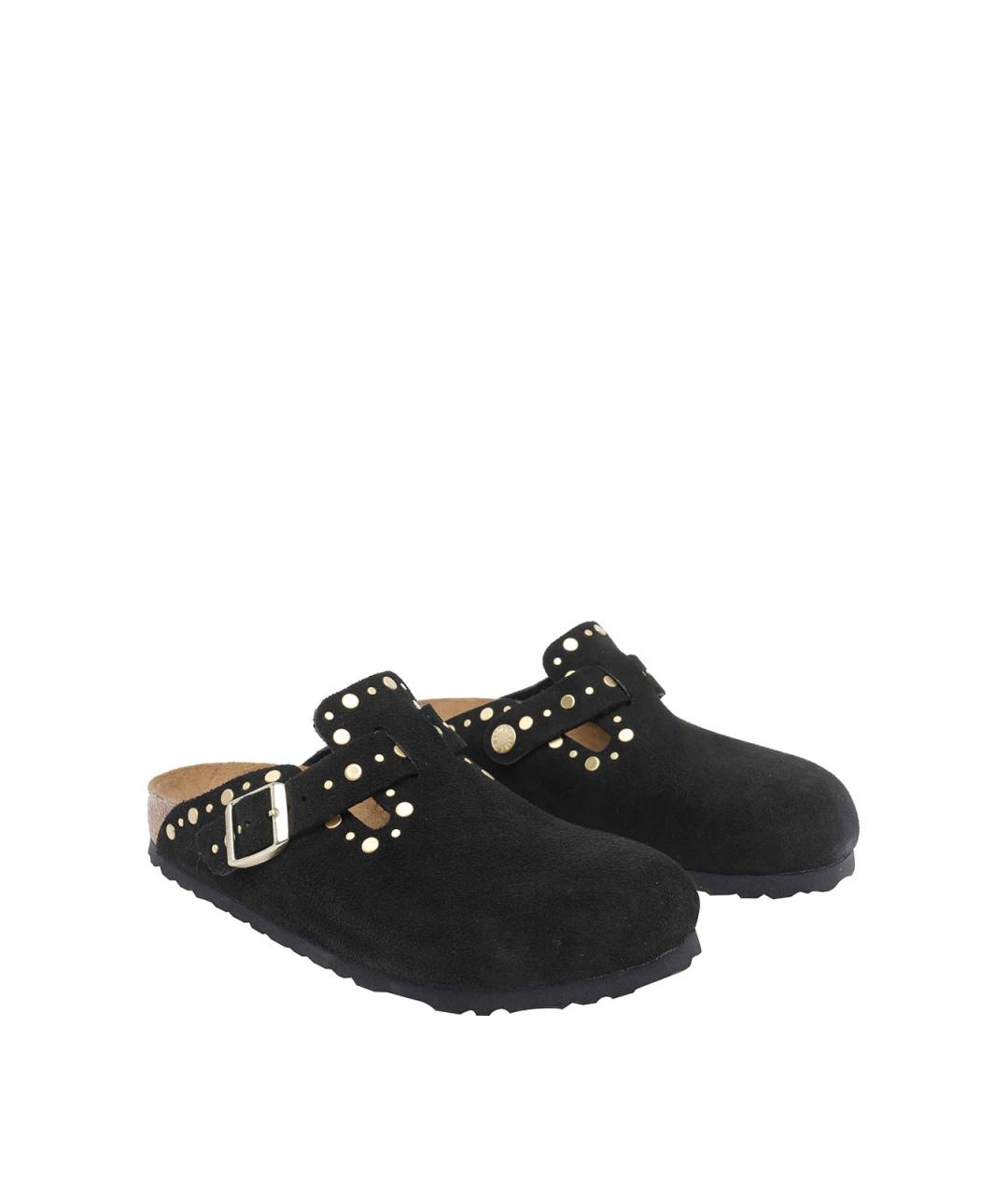 BIRKENSTOCK Черные замшевые мюли, фото 2