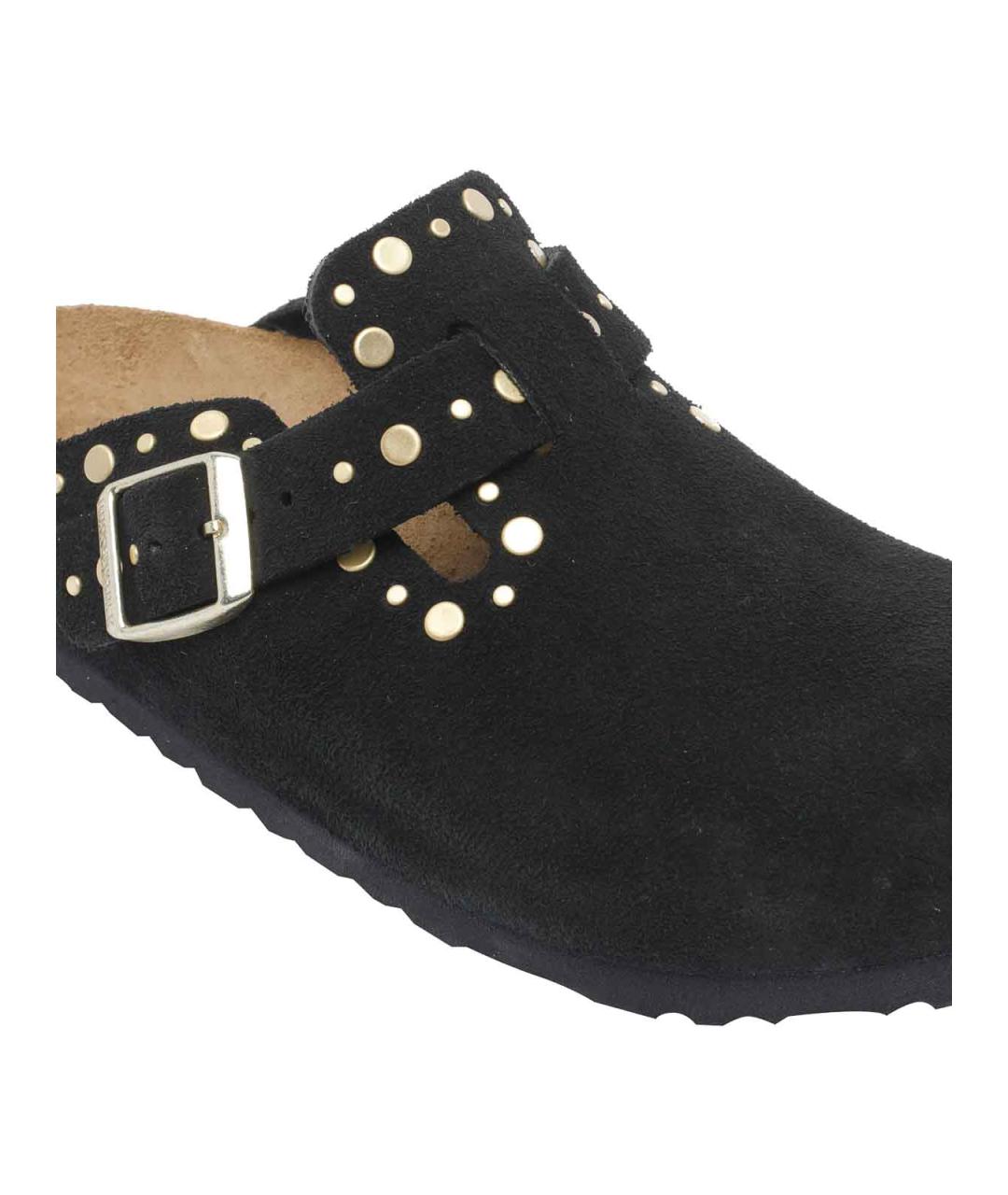 BIRKENSTOCK Черные замшевые мюли, фото 4