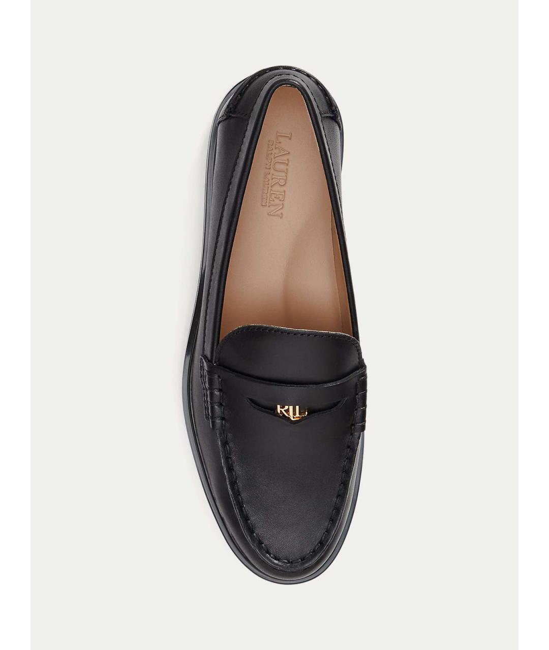 RALPH LAUREN Черные кожаные лоферы, фото 4