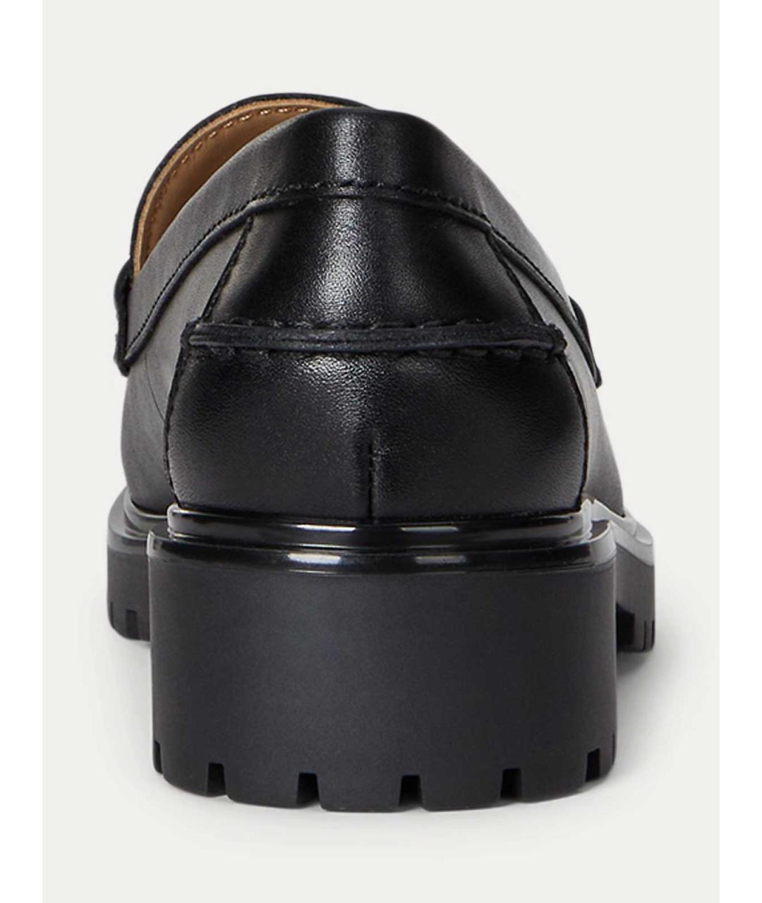RALPH LAUREN Черные кожаные лоферы, фото 3