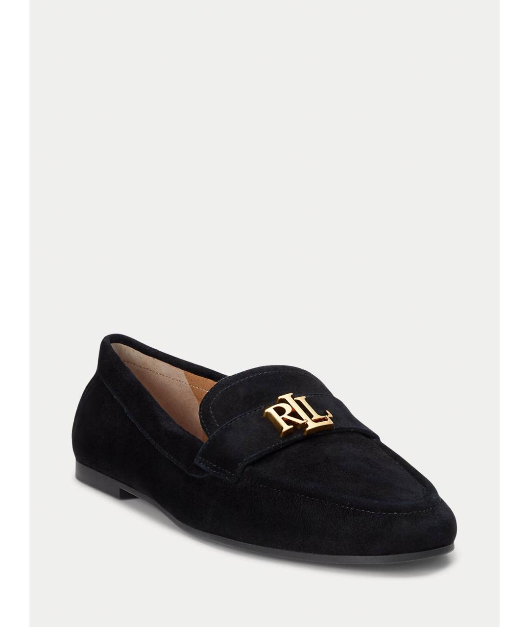 RALPH LAUREN Черные кожаные лоферы, фото 2
