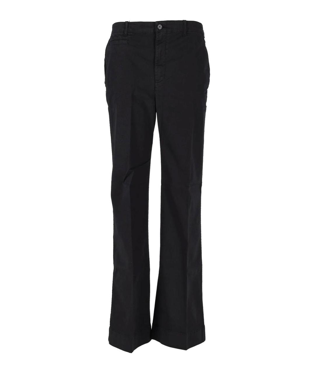 RALPH LAUREN Черные полиамидовые прямые брюки, фото 1