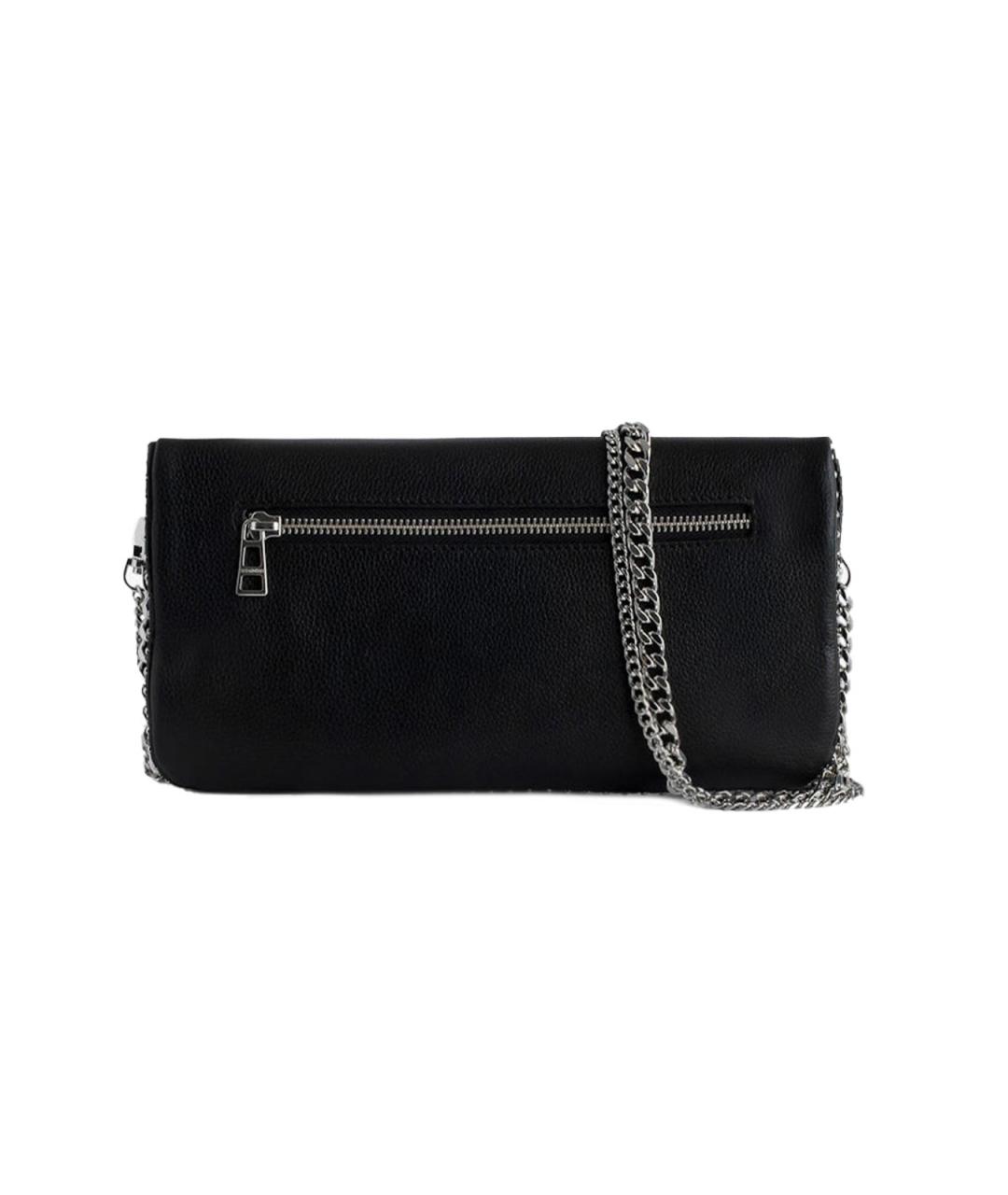 ZADIG & VOLTAIRE Черная кожаная сумка через плечо, фото 3