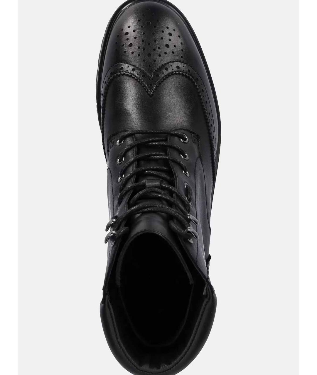 RALPH LAUREN Черные кожаные ботинки, фото 3