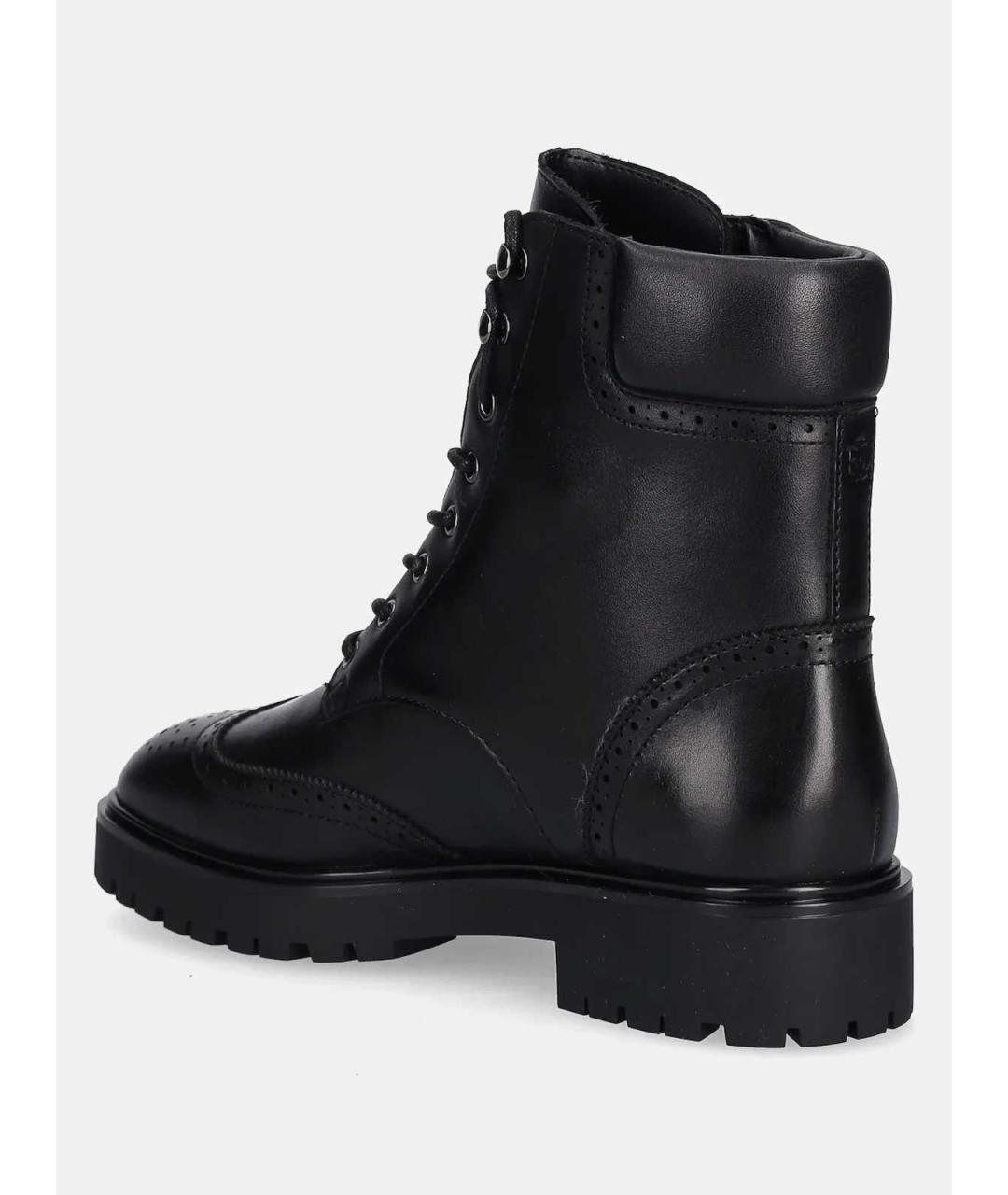 RALPH LAUREN Черные кожаные ботинки, фото 2