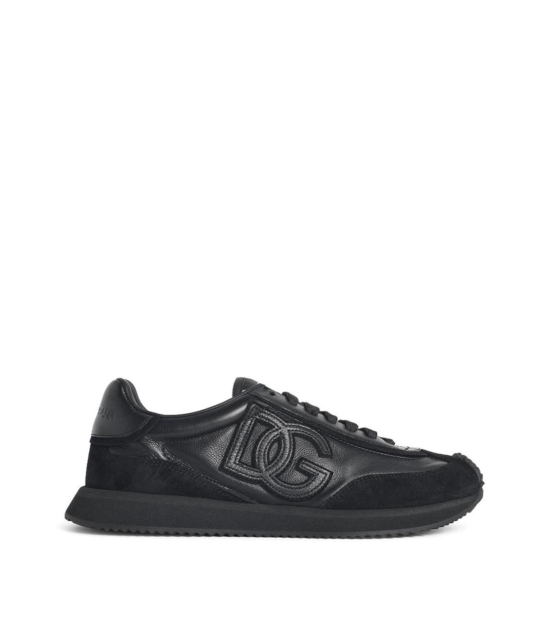 DOLCE&GABBANA Черные замшевые низкие кроссовки / кеды, фото 1