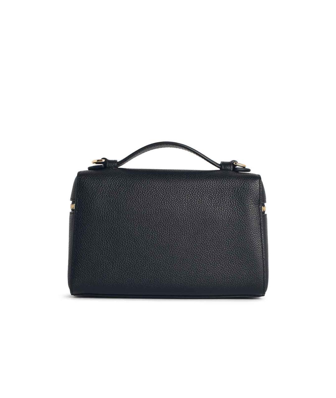 TORY BURCH Черная кожаная сумка с короткими ручками, фото 3