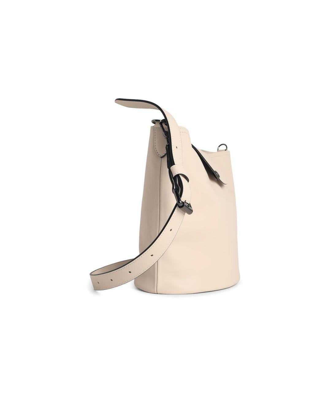 LONGCHAMP Бежевая кожаная сумка через плечо, фото 2