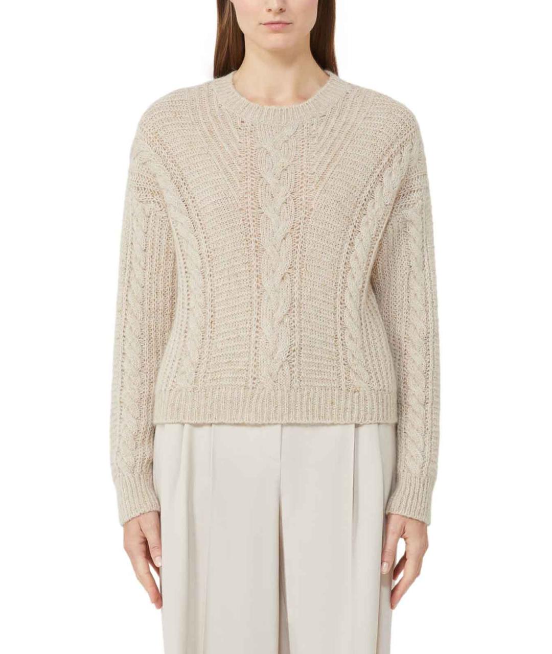 MAX MARA STUDIO Бежевый джемпер / свитер, фото 3