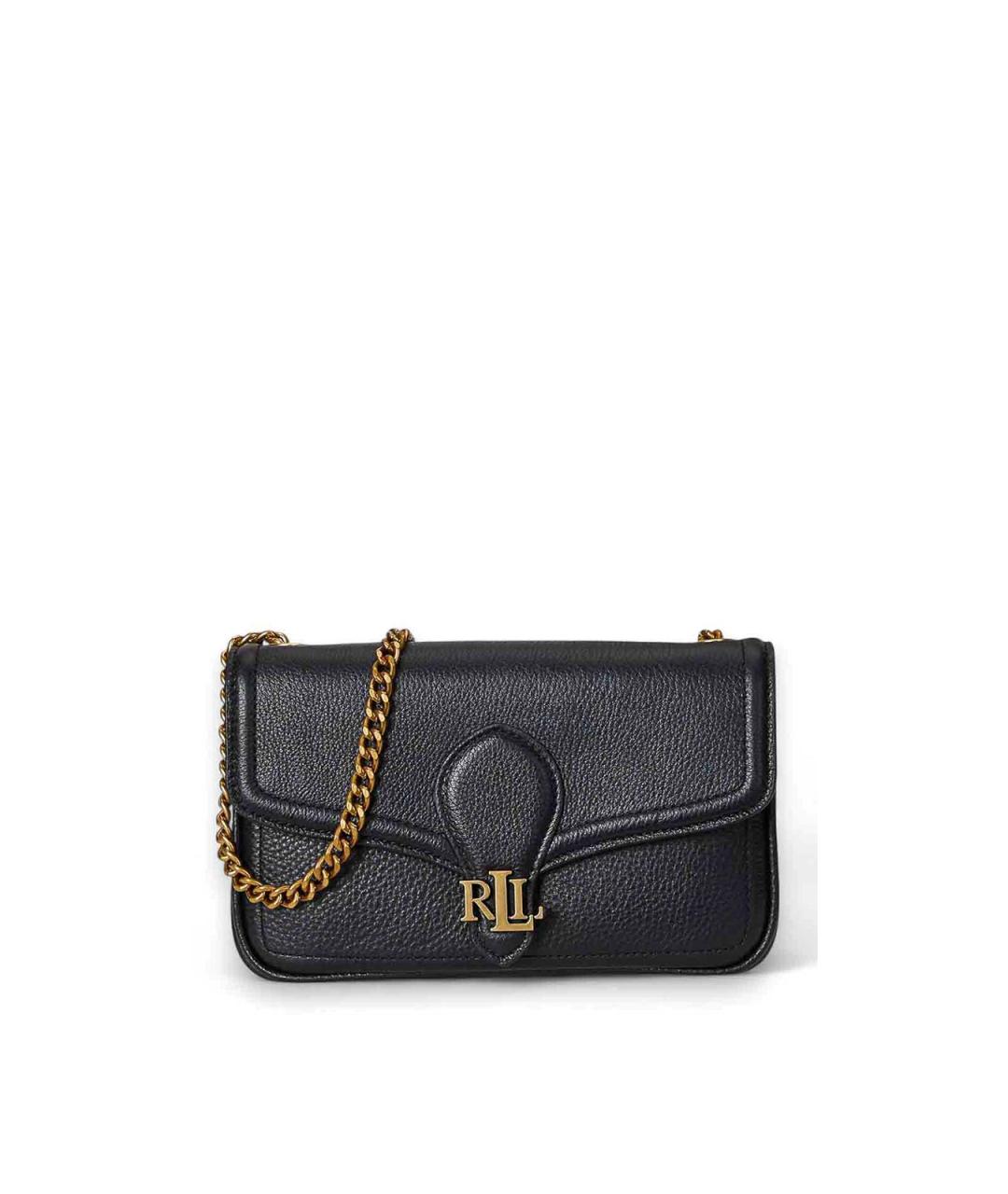RALPH LAUREN Черный кожаный кошелек, фото 1