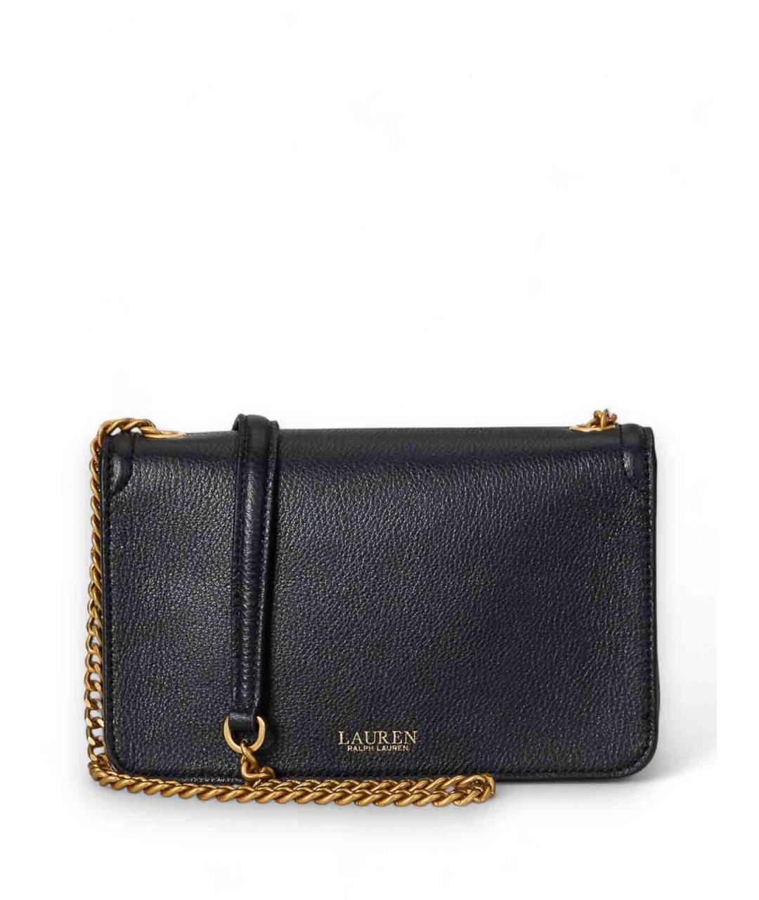 RALPH LAUREN Черный кожаный кошелек, фото 2