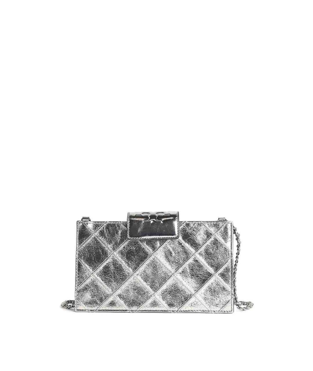 TORY BURCH Серебряная сумка через плечо, фото 1