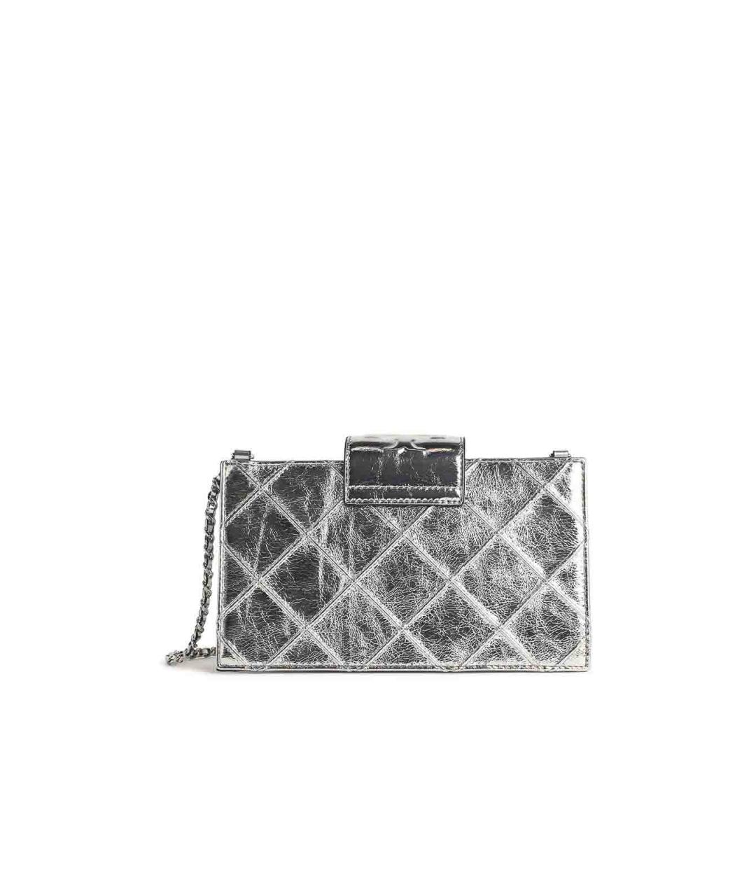 TORY BURCH Серебряная сумка через плечо, фото 3