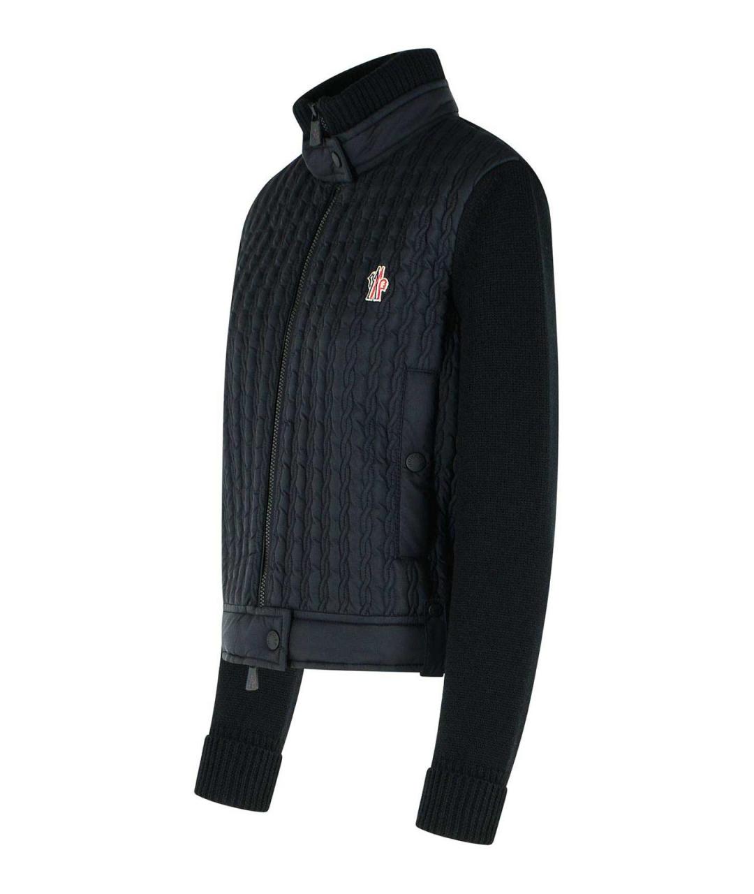 MONCLER Черный полиамидовый кардиган, фото 3