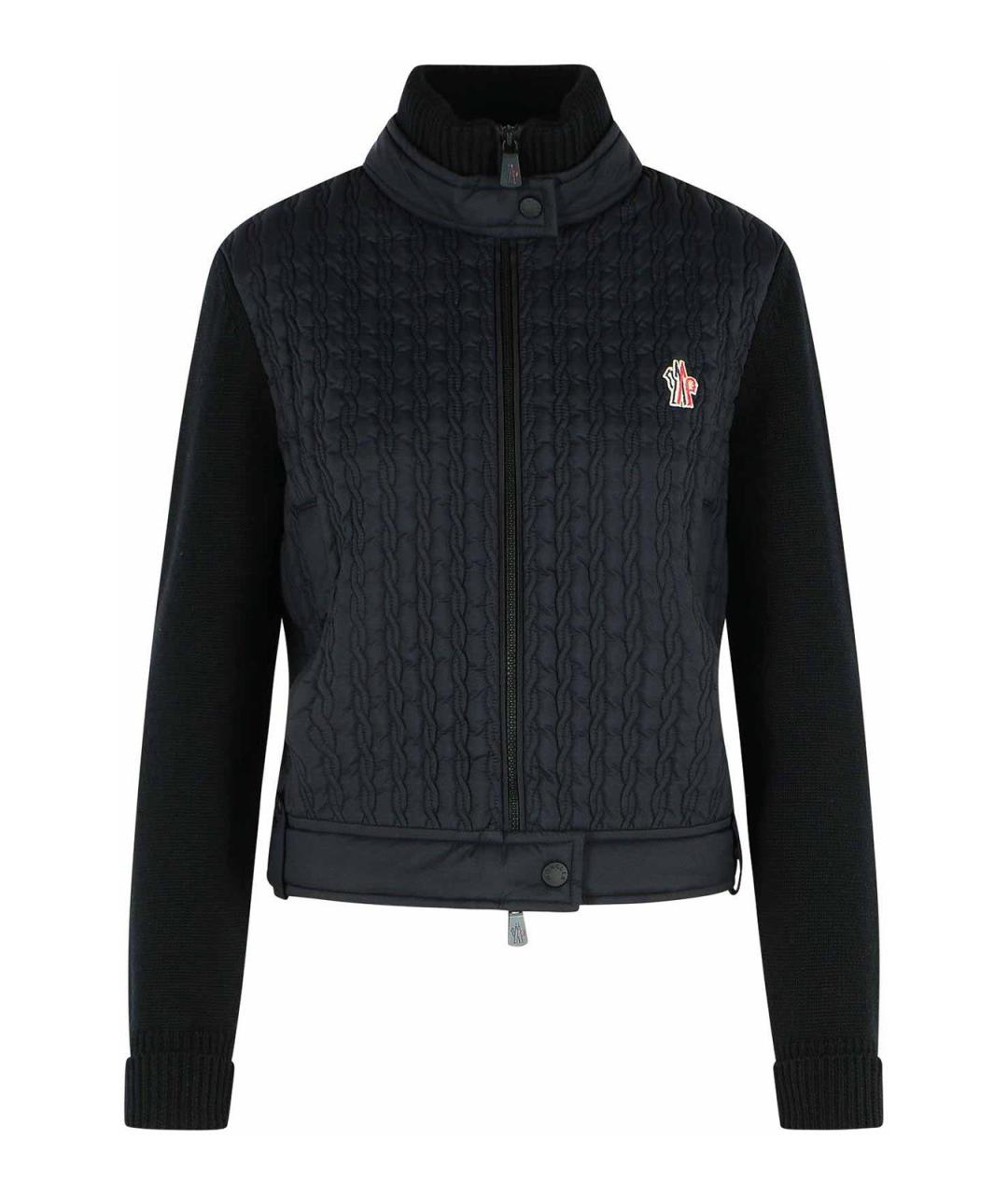 MONCLER Черный полиамидовый кардиган, фото 1