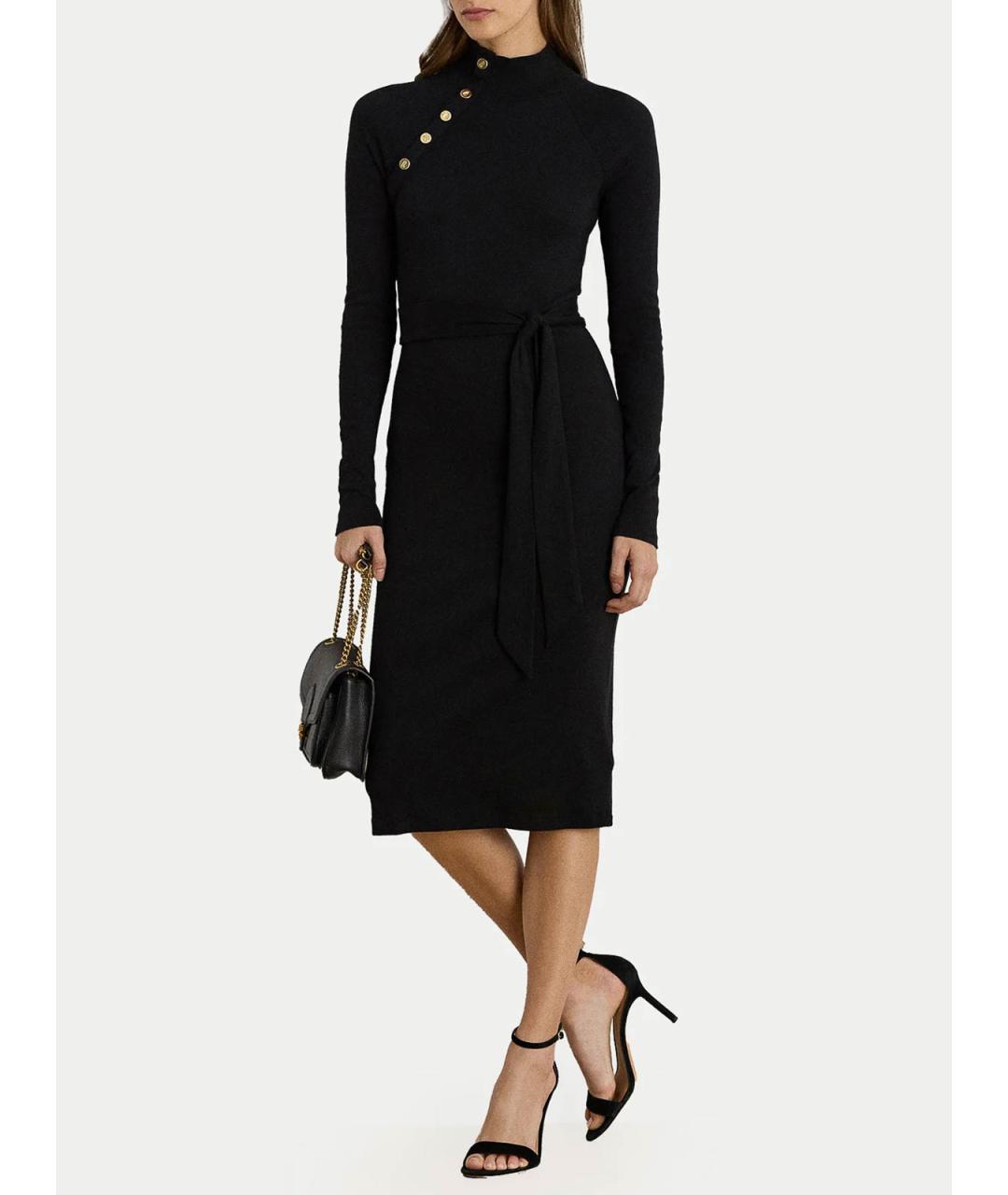 RALPH LAUREN Черное повседневное платье, фото 2