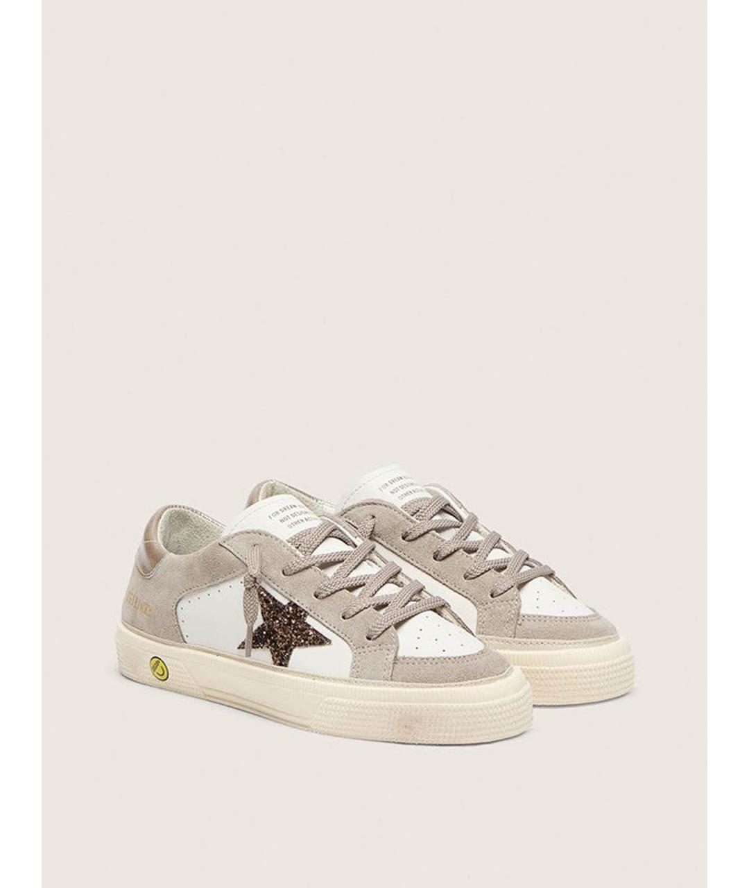 GOLDEN GOOSE Бежевые кожаные кеды, фото 2