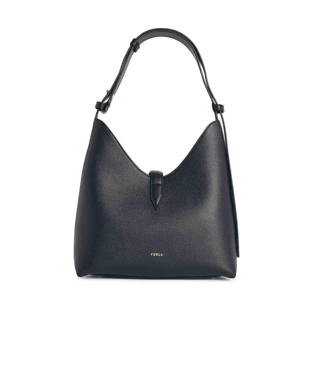 FURLA Черная кожаная сумка через плечо, фото 3