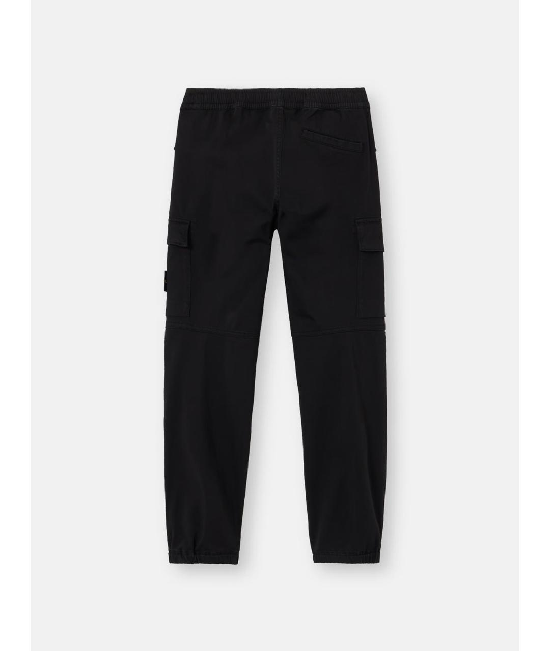 STONE ISLAND Черные хлопковые брюки и шорты, фото 2