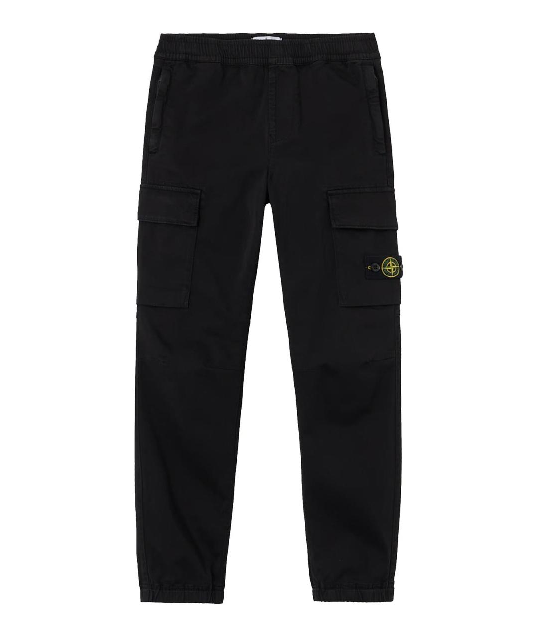 STONE ISLAND Черные хлопковые брюки и шорты, фото 1