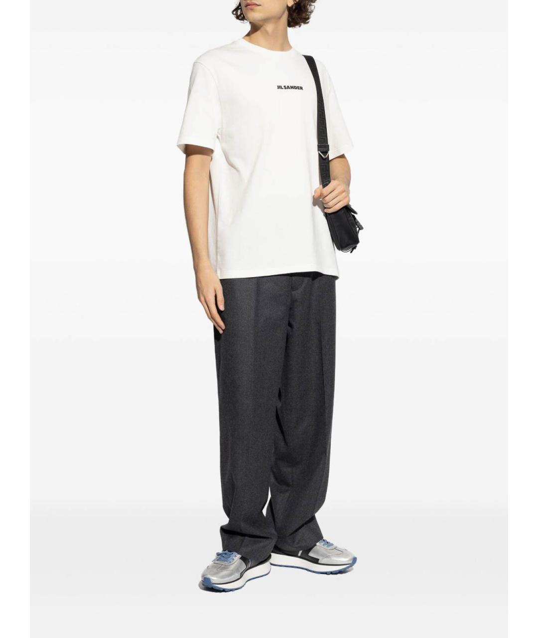 JIL SANDER Белая хлопковая футболка, фото 2