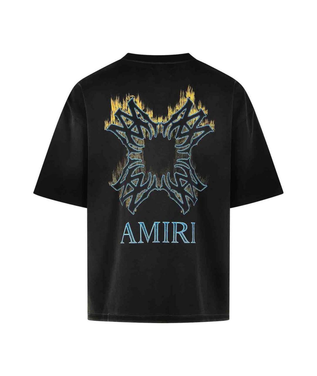 AMIRI Черная хлопковая футболка, фото 2