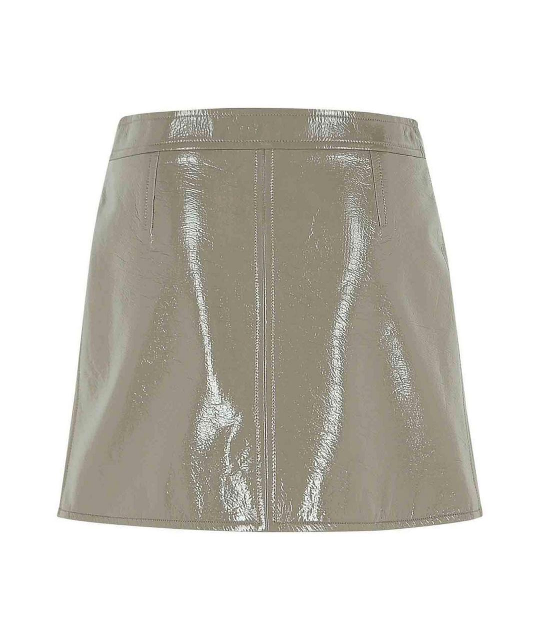 COURREGES Серая полиэстеровая юбка мини, фото 2