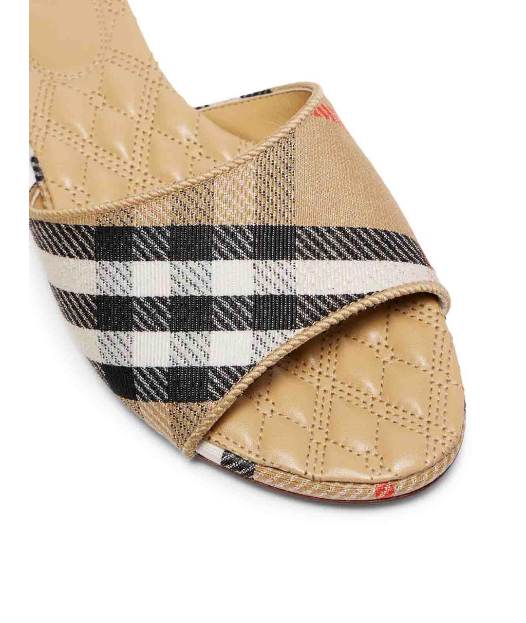 BURBERRY Мульти текстильные шлепанцы, фото 6
