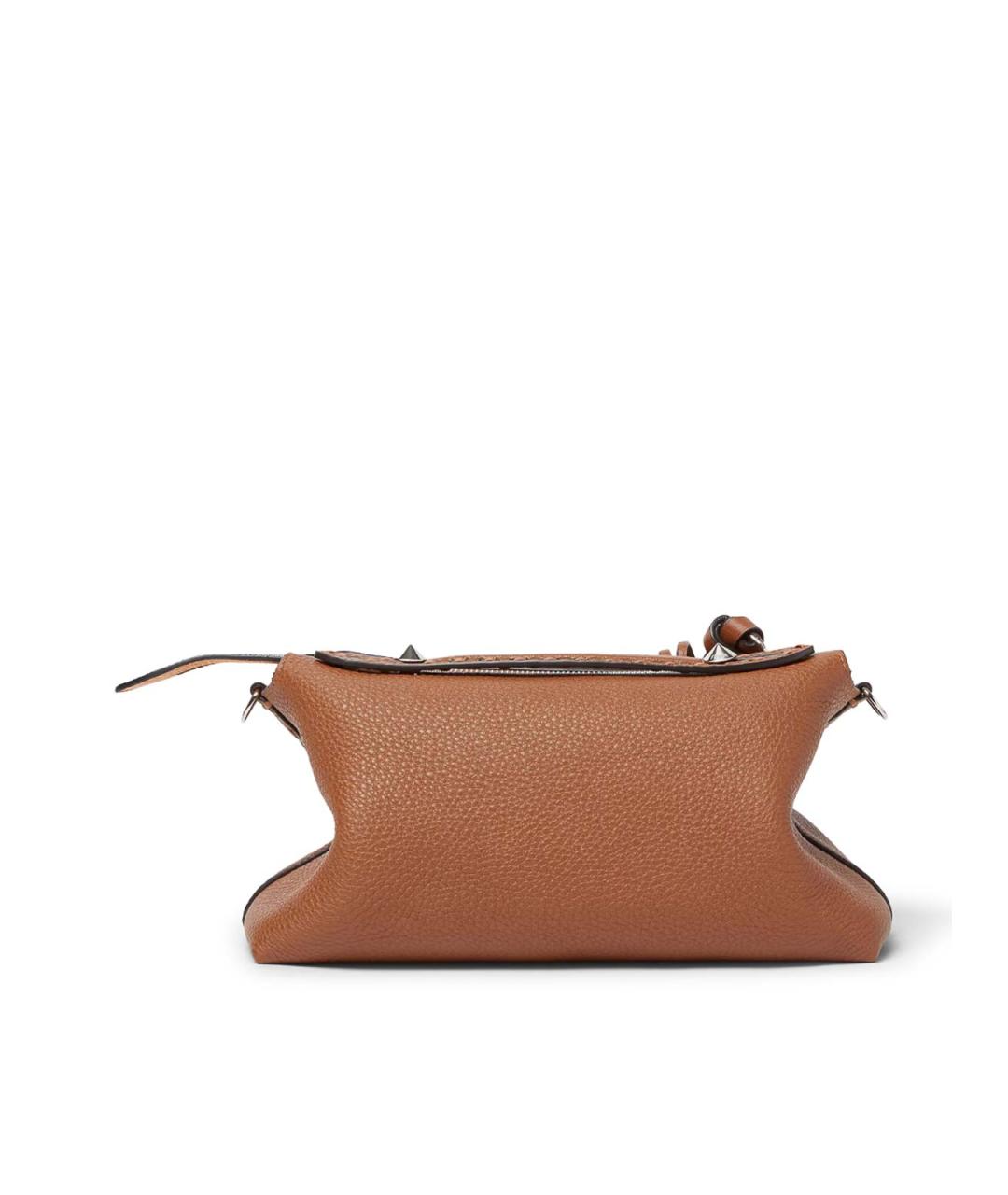 FENDI Бежевая кожаная сумка через плечо, фото 3