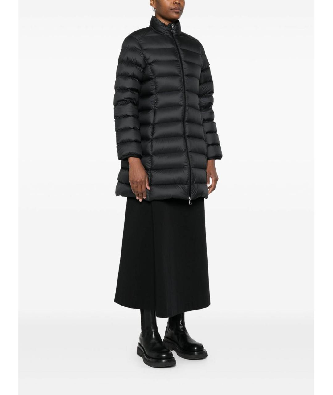 MONCLER Черный полиэстеровый пуховик, фото 4