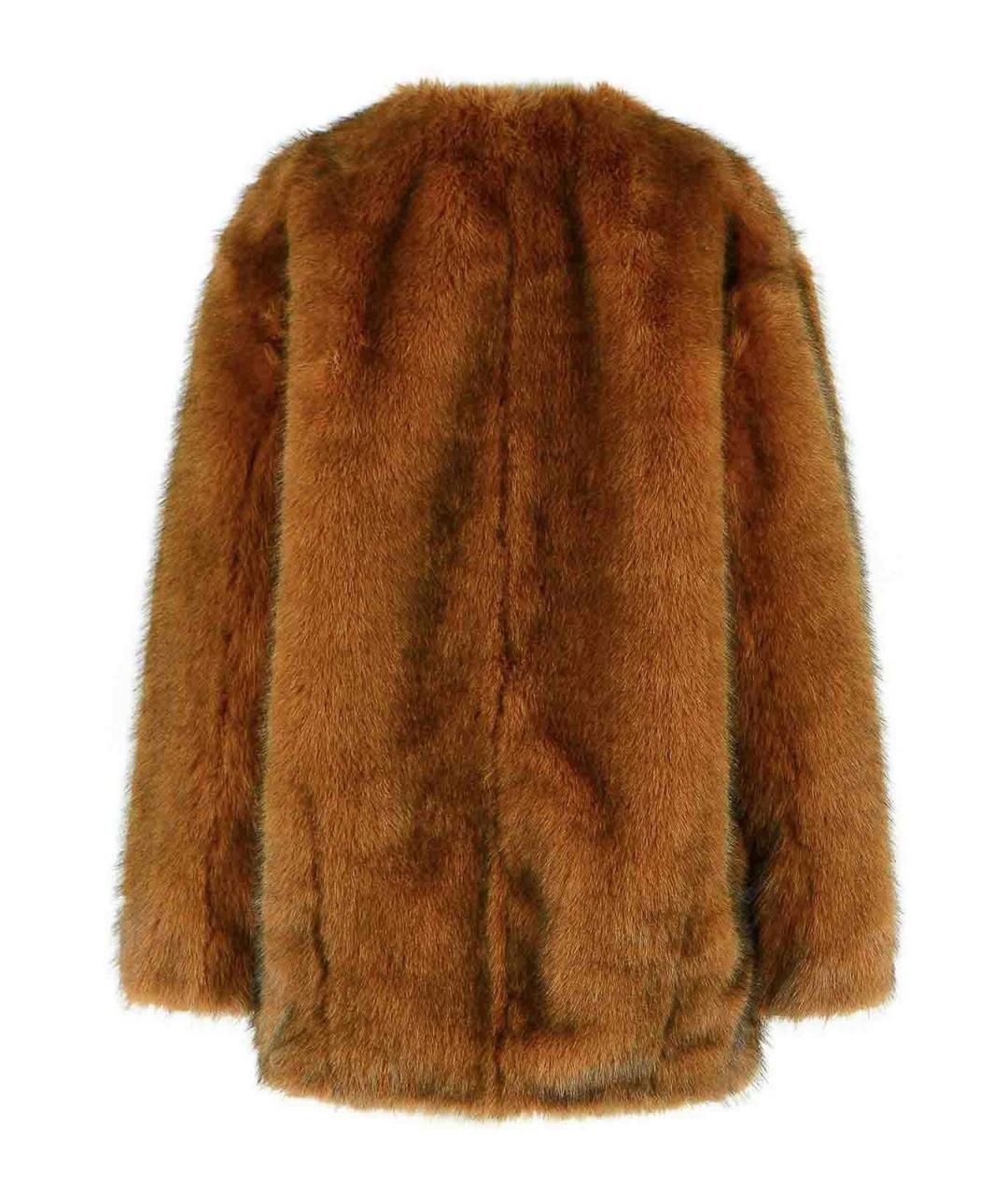 ISABEL MARANT Коричневая полиэстеровая шуба, фото 2