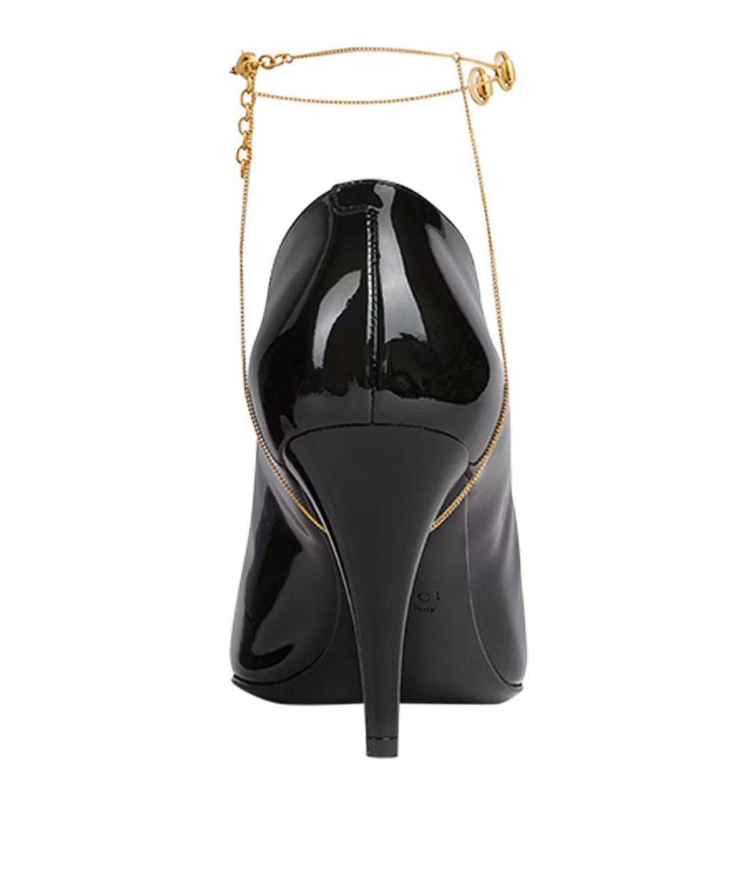 GUCCI Черные туфли из лакированной кожи, фото 4