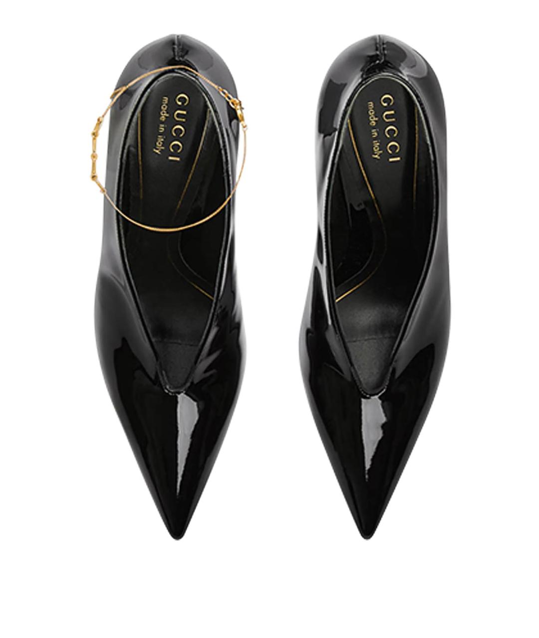 GUCCI Черные туфли из лакированной кожи, фото 3