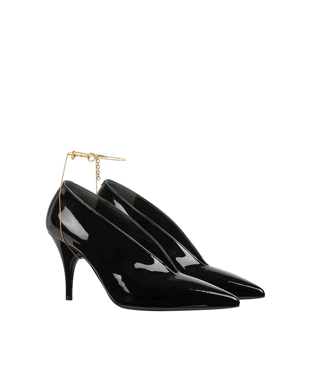GUCCI Черные туфли из лакированной кожи, фото 2