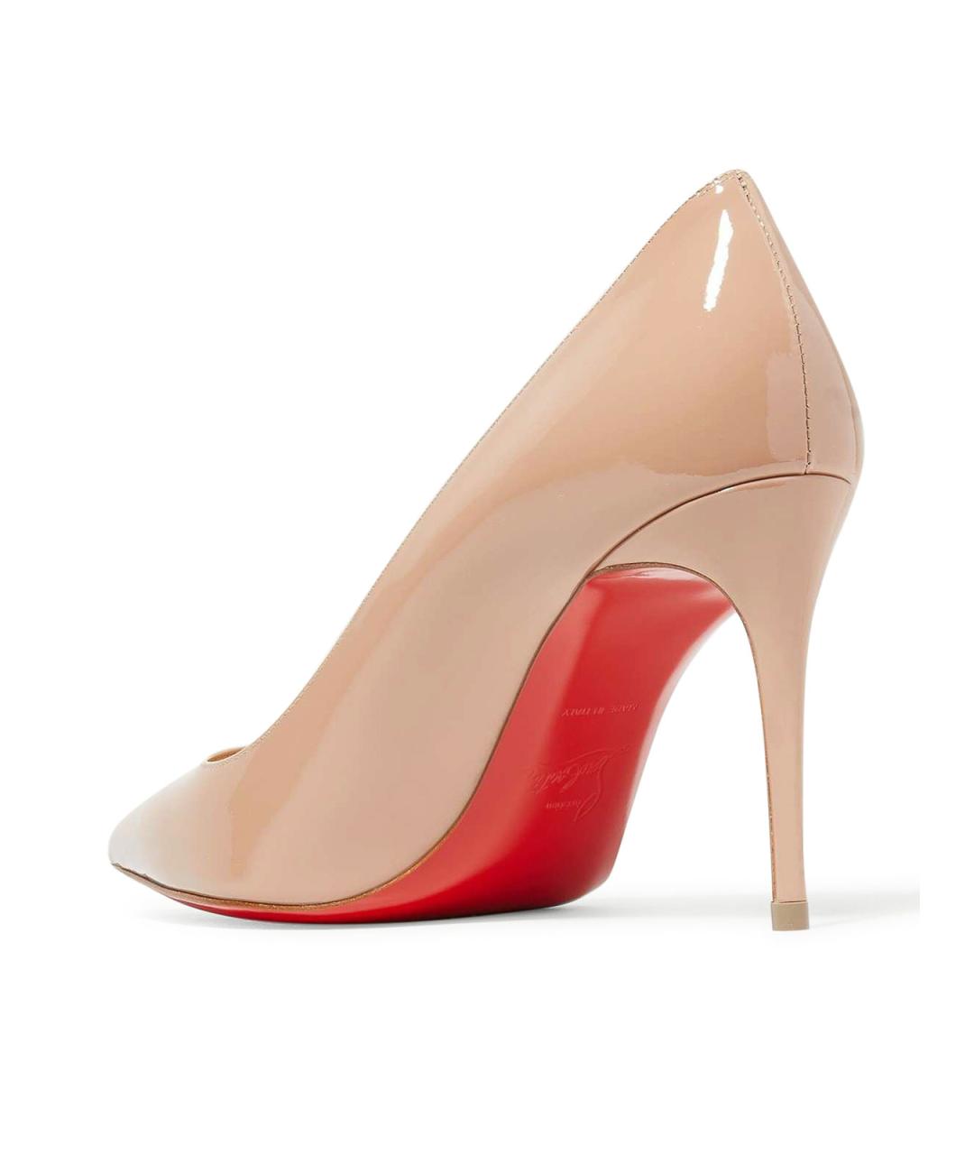 CHRISTIAN LOUBOUTIN Бежевые кожаные туфли, фото 3