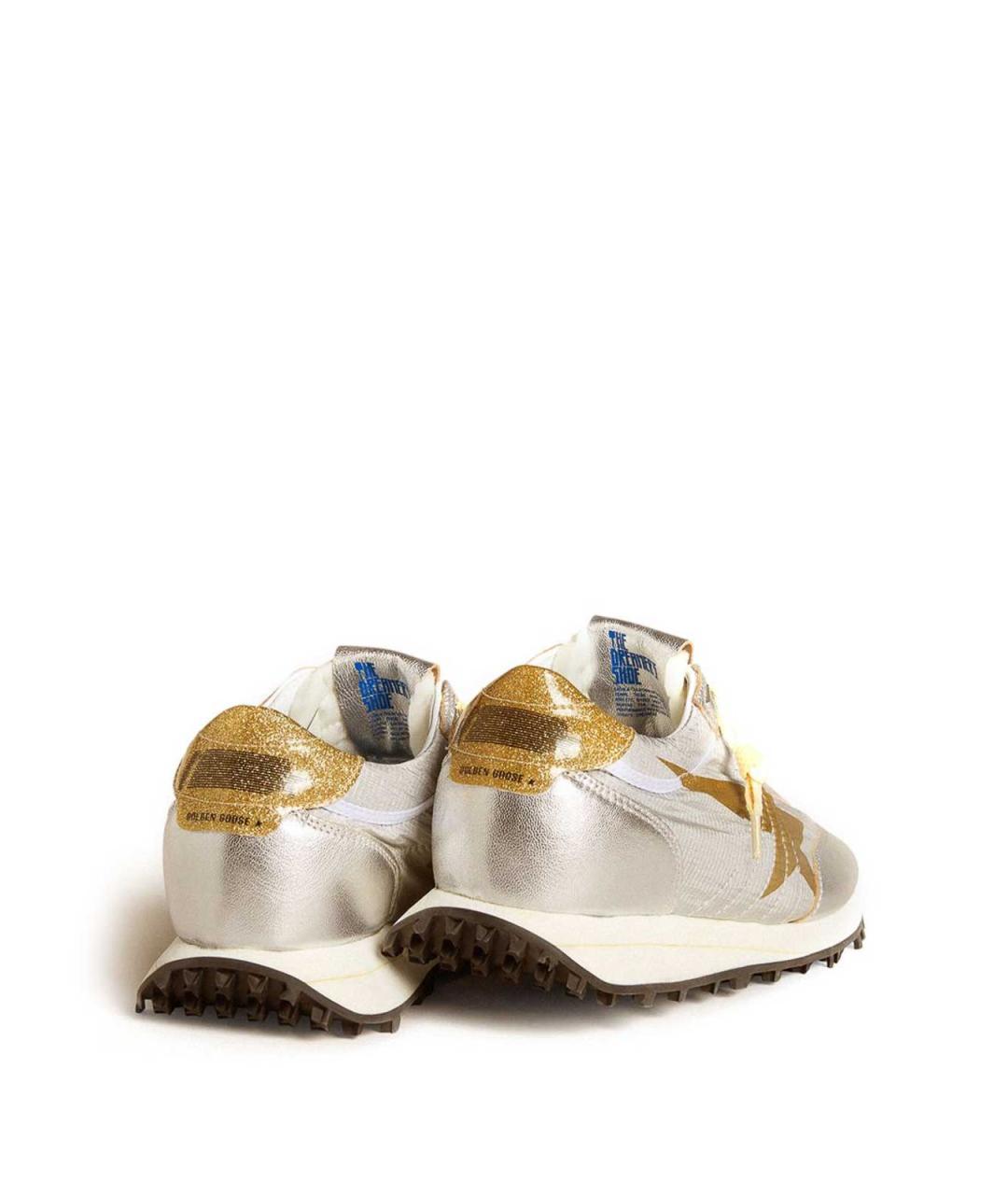GOLDEN GOOSE Серебряные синтетические кроссовки, фото 3