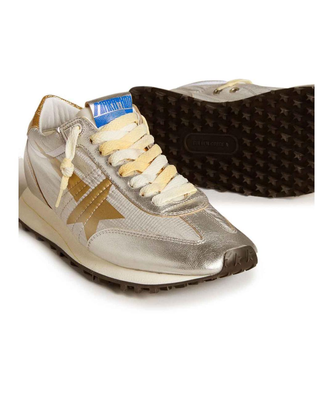 GOLDEN GOOSE Серебряные синтетические кроссовки, фото 2