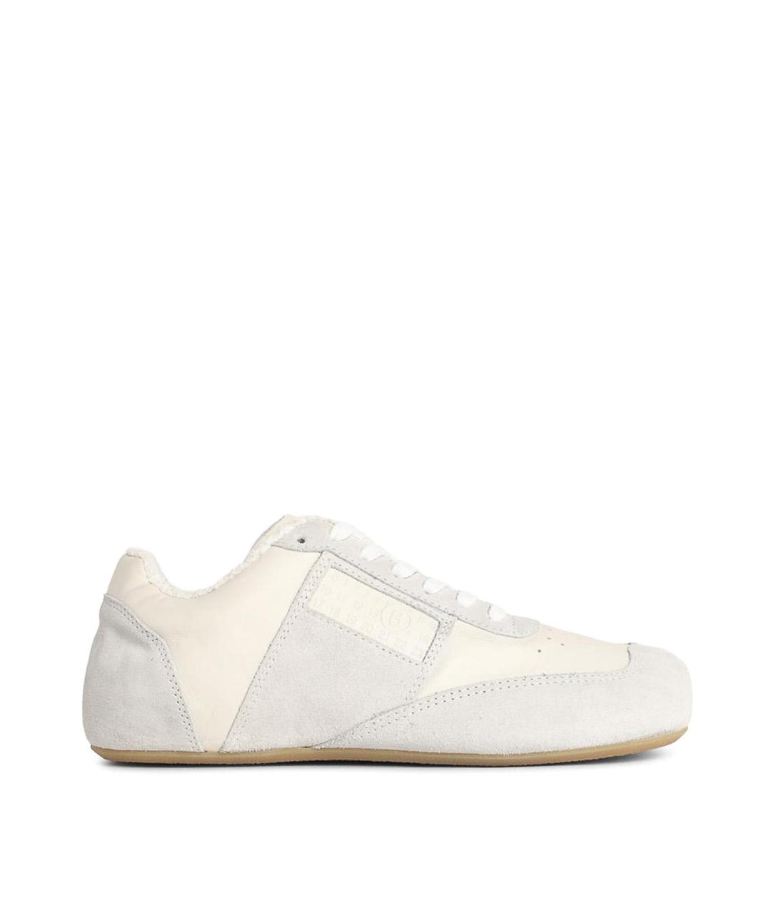 MM6 MAISON MARGIELA Белые резиновые низкие кроссовки / кеды, фото 1