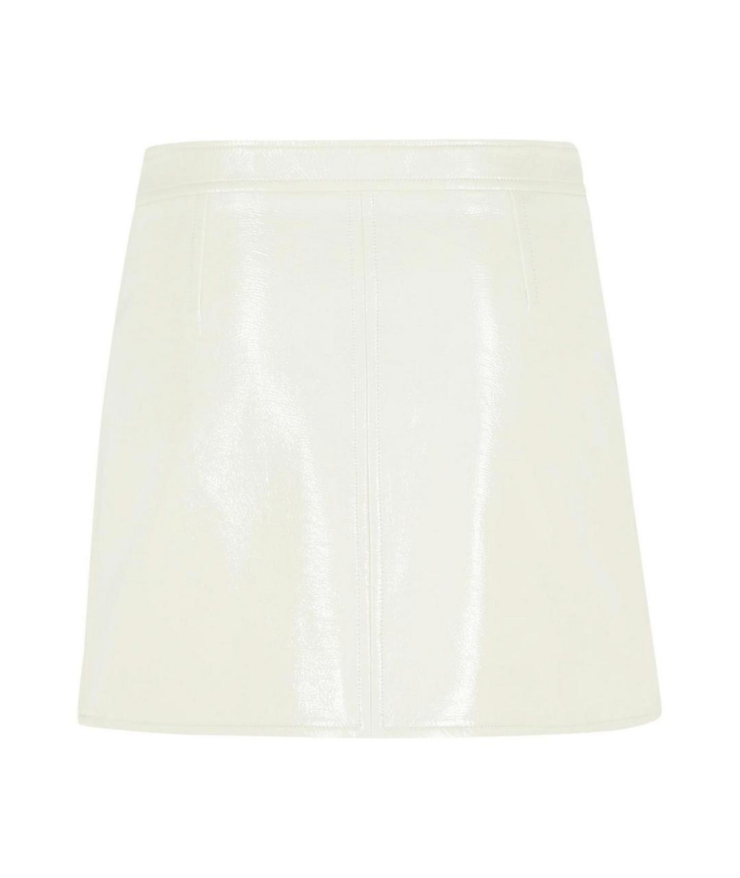 COURREGES Белая полиэстеровая юбка мини, фото 2