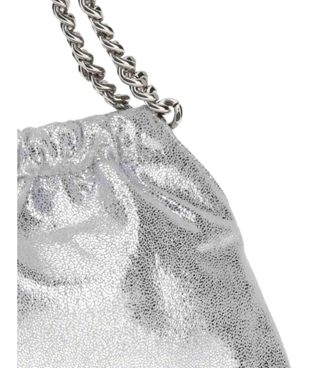 STELLA MCCARTNEY Серебряная сумка тоут из искусственной кожи, фото 4