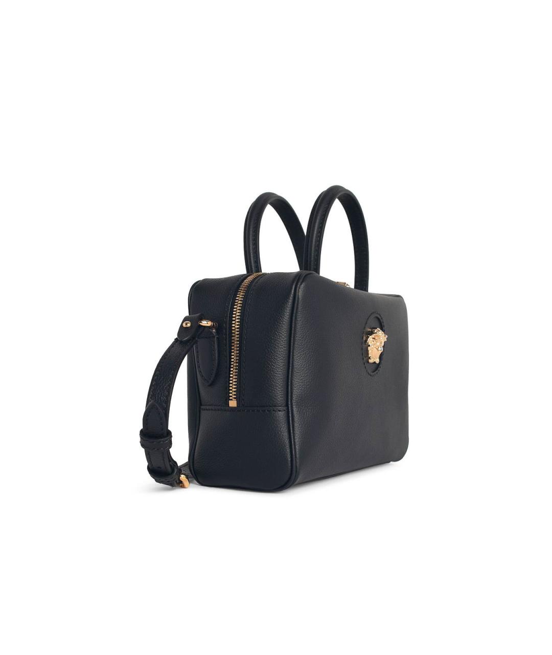 VERSACE Черная кожаная сумка тоут, фото 2