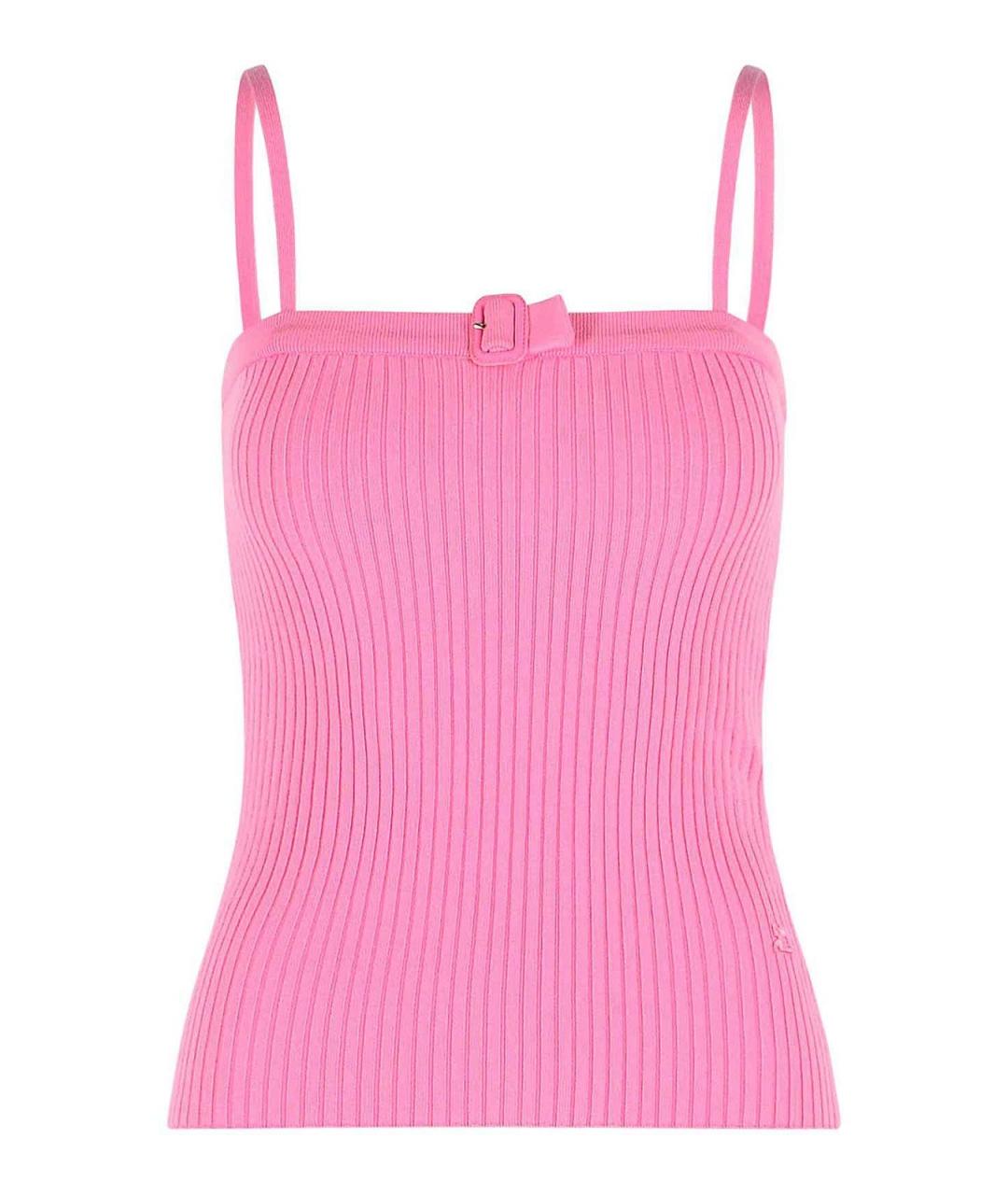 COURREGES Розовая вискозная майка, фото 1