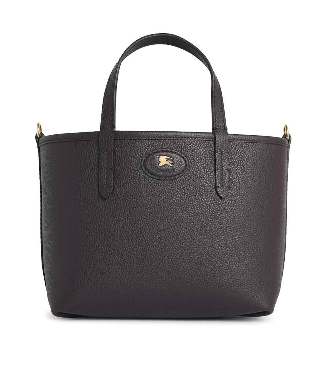BURBERRY Коричневая кожаная сумка тоут, фото 1
