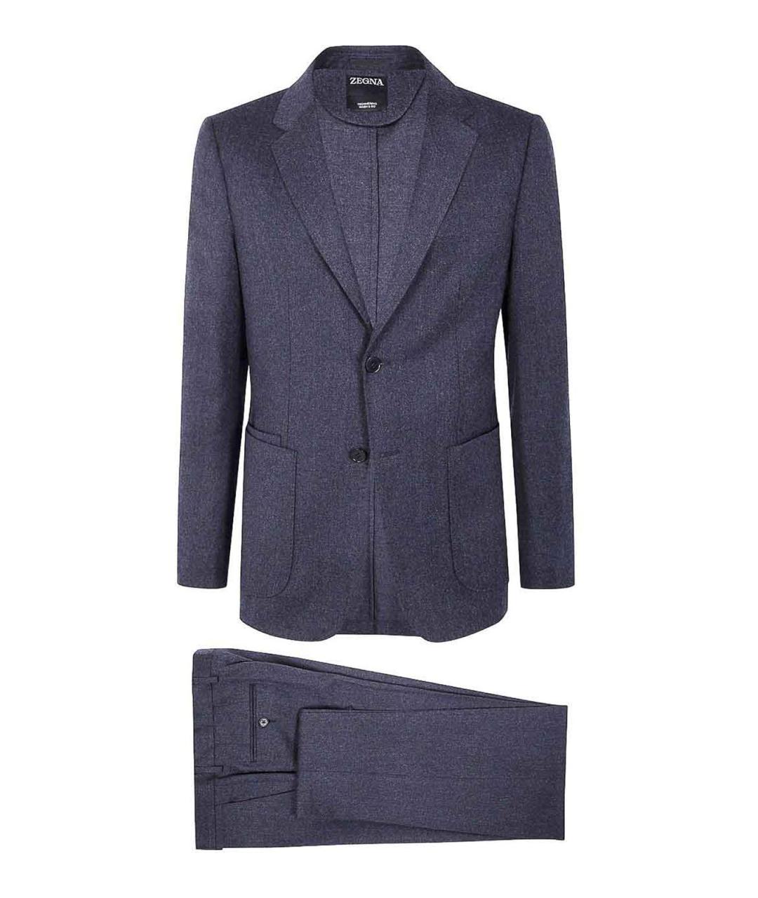 ZEGNA Синий классический костюм, фото 1