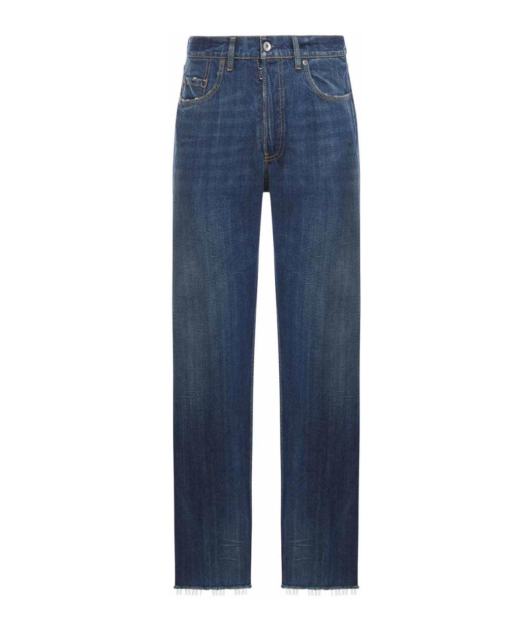 MAISON MARGIELA Синие хлопковые прямые джинсы, фото 1
