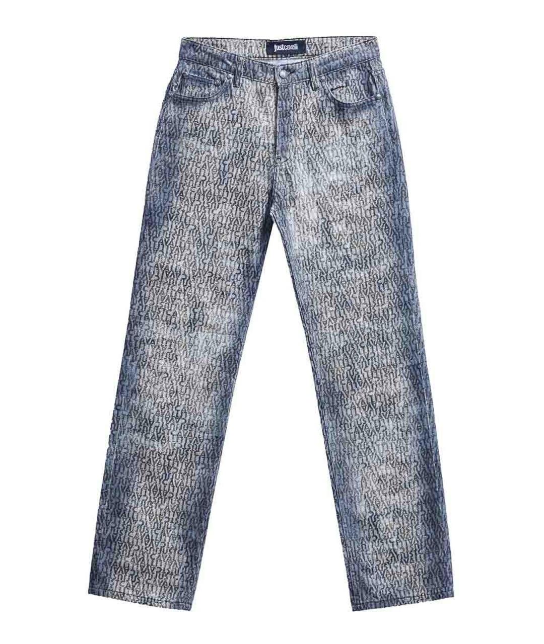 JUST CAVALLI Мульти хлопковые прямые джинсы, фото 1