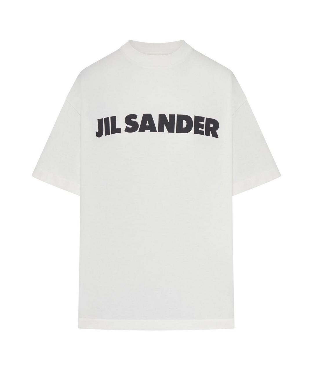 JIL SANDER Белая хлопковая футболка, фото 1