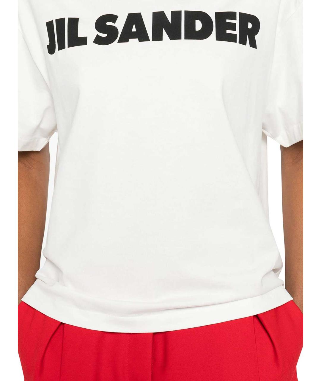 JIL SANDER Белая хлопковая футболка, фото 5
