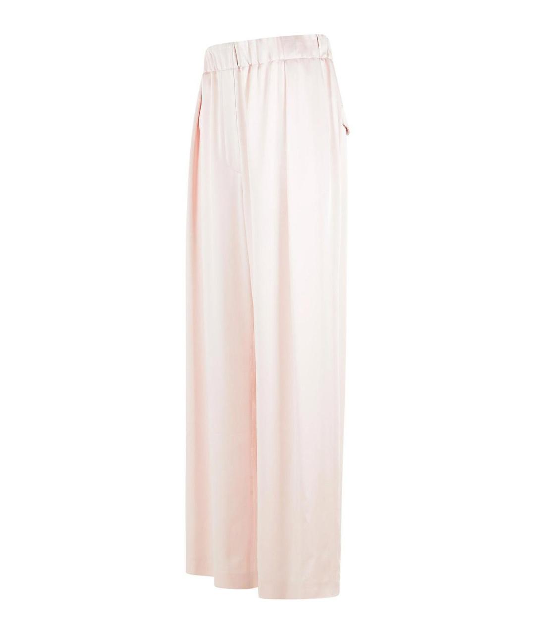 JIL SANDER Розовые вискозные брюки широкие, фото 3